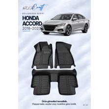 Otocraft Honda Accord (2018-2023) Araca Özel Deluxrider Lüks Havuzlu Paspas Tam Set 3 Parça