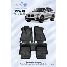 Otocraft Bmw X1 (2016-2021) Araca Özel Deluxrider Lüks Havuzlu Paspas Tam Set 3 Parça