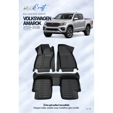 Otocraft Volkswagen Amarok (2023-2026) Araca Özel Deluxrider Lüks Havuzlu Paspas Tam Set 3 Parça