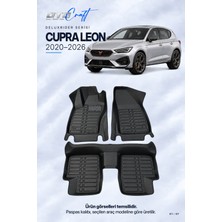 Otocraft Cupra Leon (2020-2026) Araca Özel Deluxrider Lüks Havuzlu Paspas Tam Set 3 Parça