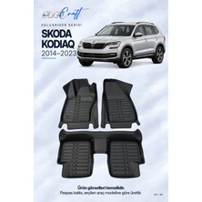 Otocraft Skoda Kodiaq (2014-2023) Araca Özel Deluxrider Lüks Havuzlu Paspas Tam Set 3 Parça