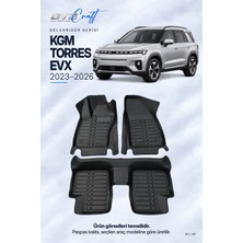 Otocraft Kgm Torres Evx (2023-2026) Araca Özel Deluxrider Lüks Havuzlu Paspas Tam Set 3 Parça