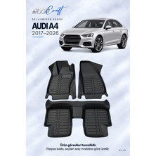 Otocraft Audi A4 (2017-2026) Araca Özel Deluxrider Lüks Havuzlu Paspas Tam Set 3 Parça