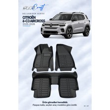 Otocraft Citroën Ë-C3 Aircross (2025-2026) Araca Özel Deluxrider Lüks Havuzlu Paspas Tam Set 3 Parça