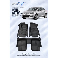 Otocraft Opel Astra J (2011-2020) Araca Özel Deluxrider Lüks Havuzlu Paspas Tam Set 3 Parça