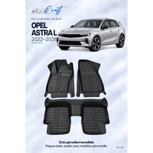 Otocraft Opel Astra L (2022-2026) Araca Özel Deluxrider Lüks Havuzlu Paspas Tam Set 3 Parça