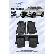 Otocraft Mercedes Gla X156 (2014-2019) Araca Özel Deluxrider Lüks Havuzlu Paspas Tam Set 3 Parça