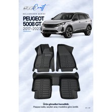 Otocraft Peugeot 5008 Gt (2017-2023) Araca Özel Deluxrider Lüks Havuzlu Paspas Tam Set 3 Parça