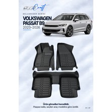 Otocraft Volkswagen Passat B9 (2023-2026) Araca Özel Deluxrider Lüks Havuzlu Paspas Tam Set 3 Parça