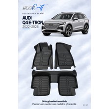 Otocraft Audi Q4 E-Tron (2022-2026) Araca Özel Deluxrider Lüks Havuzlu Paspas Tam Set 3 Parça