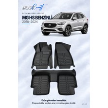 Otocraft Mg Hs Benzinli (2018-2024) Araca Özel Deluxrider Lüks Havuzlu Paspas Tam Set 3 Parça
