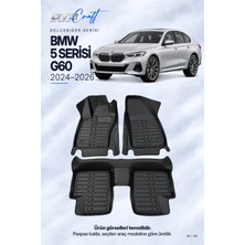 Otocraft Bmw 5 Serisi G60 (2024-2026) Araca Özel Deluxrider Lüks Havuzlu Paspas Tam Set 3 Parça