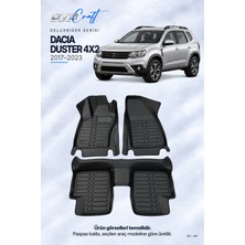 Otocraft Dacia Duster 4x2 (2017-2023) Araca Özel Deluxrider Lüks Havuzlu Paspas Tam Set 3 Parça