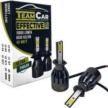 Effectıve H3 LED Xenon 12V-24V Kısa Füme Cop 40W 10000LM 8000K
