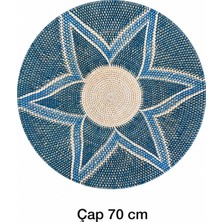 El Yapımı Doğal Rattan Dekoratif Duvar Tabağı - 70 cm