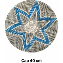El Yapımı Rattan Dekoratif Duvar Tabağı – 40 cm