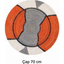 El Yapımı Doğal Rattan Dekoratif Duvar Tabağı - 70 cm