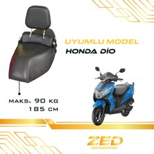 Threeback / Honda Dio 125 Uyumlu / Bel ve Sırt Dayama ve Yolcu Yükseltme Sistemi
