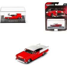 Majorette Collection Chevrolet Bel Air 1955 Model Araç – Kırmızı / Beyaz Model Araba