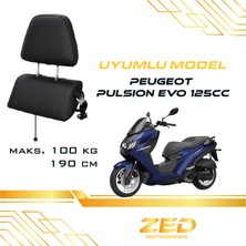 Threeback / Peugeot Pulsıon Evo 125CC Uyumlu / Bel ve Sırt Dayama ve Yolcu Yükseltme Sistemi