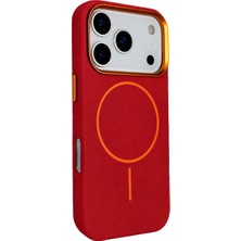 Vuralsin38 Joko Apple iPhone 18 Pro Max Luno Deri Magsafe Kapak - Bordo