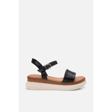 Yaya By Hotiç Kadın Siyah Comfort Düz Sandalet