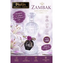Platin Kolonyaları 200 Ml. Küçük Ince Belli Cam Şişe Zambak Kolonyası