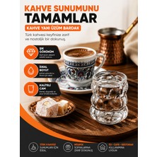 Zeyn Gross Dmr Home 6'lı Kahve Yanı Üzüm Bardak Mini Cam Su Bardağı Şeffaf Kahve Sunum Bardağı