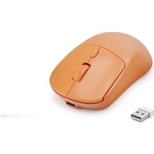 Zenviaa Dual Mode Şarjlı Kablosuz Mouse 2.4 Ghz Bluetooth 5.0 4000 Dpı Turuncu HDX3415G Zenviaagg