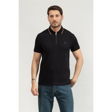 Harmont&blaıne Harmont Blaine Men's Polo Collar T-Shirt Black