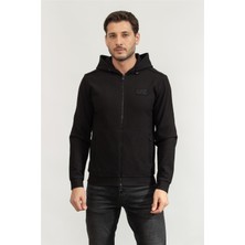 Ea7 Men's Hooded Sweatshirt Black