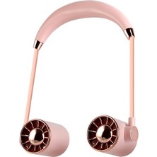 USB Şarjlı 3 Kademeli Ergonomik Boyun Fanı Vantilatör Soğutucu ZB135 Pembe