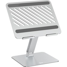 Alüminyum Notebook Standı Yükseklik ve Eğim Ayarlı Ergonomik Metal Laptop Standı 11-17 Inch Arası Notebook Dizüstü Bilgisayar Standı, Ayarlanabilir