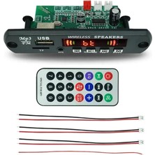Bluetooth Fm 12V (2 Hoparlör Bağlanabilen) Mp3 Dekoder
