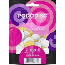 Diski Için Tırnak Törpüsü Beyaz Dolum Törpüsü Pododisc Staleks Pro L 100 Tanecik Kutusu (50 Adet) Pedikür Ayak Spa