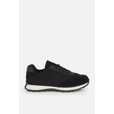 Yaya By Hotiç Kadın Siyah Süet Detaylı Bağcıklı Sneaker