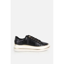 Yaya By Hotiç Kadın Siyah Kroko Desenli Kalın Tabanlı Sneaker