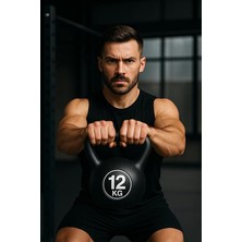 12 kg Çaydanlık Tipi Dambıl Kettlebell Ağırlık Siyah Tek Ebat