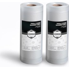 10 Metre Tırtıklı Rulo Vakum Poşeti Torbası (Seçenekli) (25 Cm)