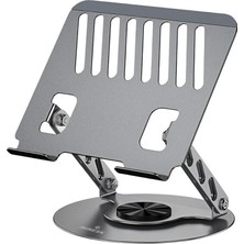 Macbook ve Laptop Standı 360 Derece Dönebilen Boyutu Ayarlanabilir Alüminyum Alaşım Ergonomik Tasarım Bilgisayar Tutucu (Bilgisayar Standı)