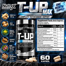 Nutrex T-Up Max Tribulus & Maca & Fenugreek & Tongkat Alı & Horny Goat 60 Caps