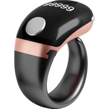 Akıllı Zikir Yüzüğü | LED Ekranlı Dijital Tesbih & Otomatik Tur Sayacı Rose Gold