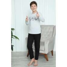 Çamaşır Kenti Erkek Çocuk Penye Pijama Takım Gri