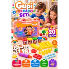 Open City Gupi Çantalı Oyun Hamuru Seti 20 Parça 4X50 gr Kalıplı Merdaneli Çocuk Oyun ve Aktivite Seti 3+ Yaş!