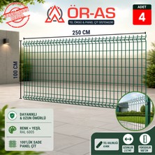 Ör - As Tel Örgü & Panel Çit Sistemleri Bahçe Teli Panel Çit 100 cm x 250 cm = 4-Adet