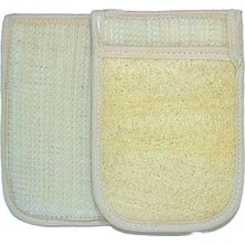 Boy 2 Adet Doğal Kabak Lifli Kese, Banyo Eldiveni Çift Taraflı Vucüt Kesesi PEELING,15X23 Cm, Exfoliating, Cilt Temizleyici Hücre Yenileyici Canlandırıcı Etki, Selülit Karşıtı (2, Medium)