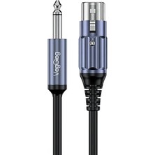 Merfi Store 6.35MM To Xlr Dişi Mikrofon Kablosu Hi-Fi Ses Kalitesi Ofc Bakır Enstrüman Ses Kablosu 5 Metre