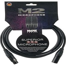 Merfi Store M2 MC2000 Mikrofon Kablosu Siyah 3m Xlr Neutrık Uçlu
