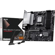 Pro B840M-P WIFI6E Am5 Ddr5 8000MHZ(OC) Hdmı,2x M.2 USB 5 Gbs 2.5g Lan Wı-Fı 6e Matx