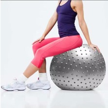 Merfi Store Dikenli Yoga Pilates Aeorobik Jimnastik Topu 65 cm Gri, Tek Ebat, 01GRİ, Gri